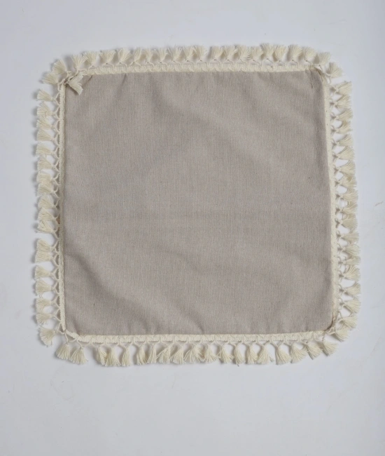 Bej Ponponlu Kırlent 2 Adet Kırlent Kılıfı