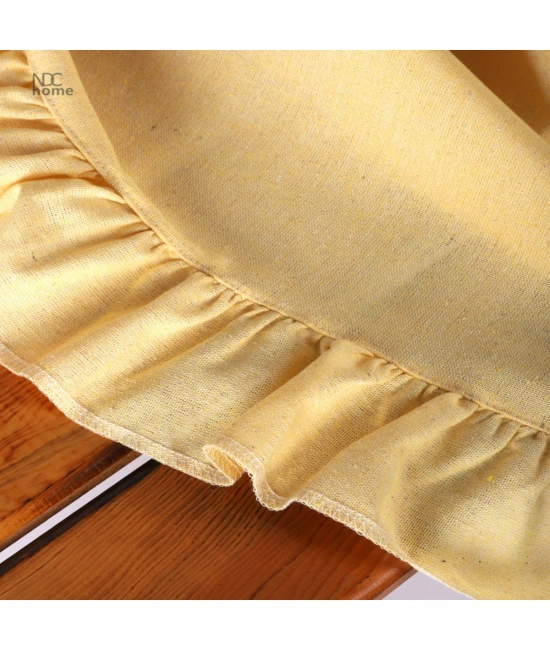 Sarı Keten FIRFIRLI Masa Örtüsü