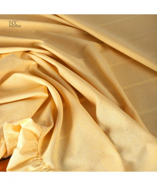 Sarı Keten FIRFIRLI Masa Örtüsü