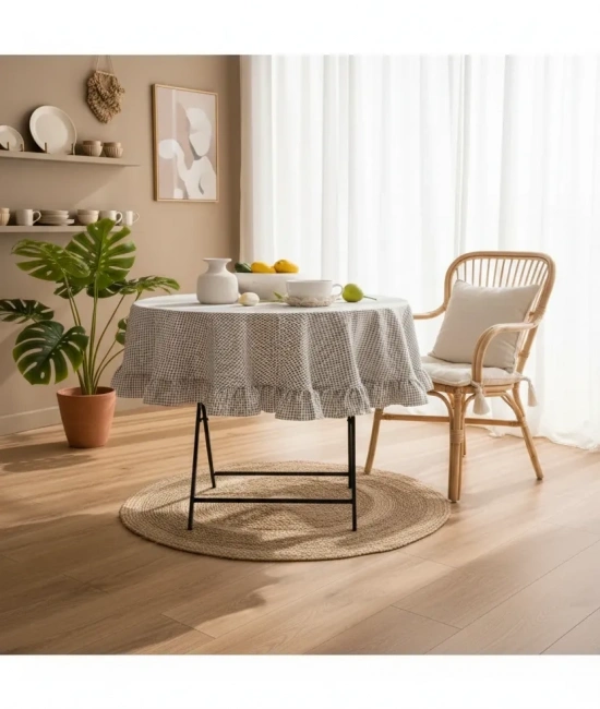 Pötikare Keten Fırfırlı Masa Örtüsü