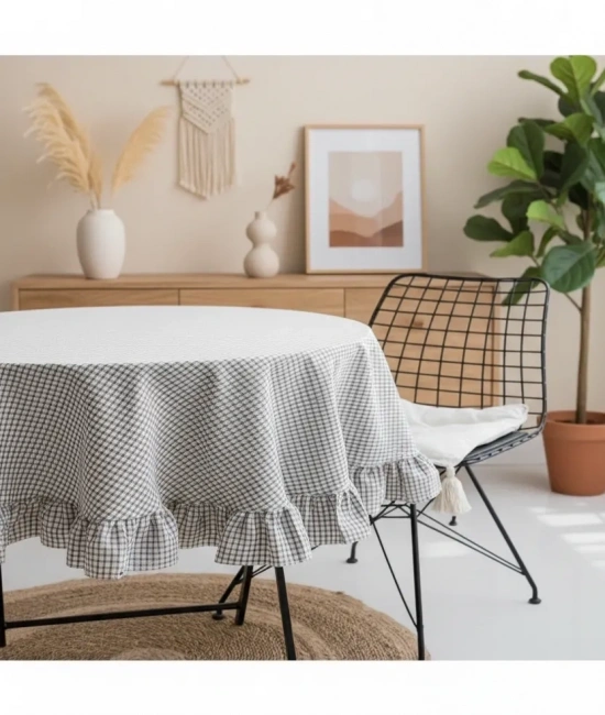 Pötikare Keten Fırfırlı Masa Örtüsü