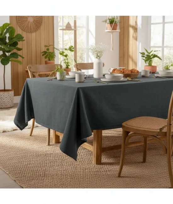 Premium Keten GRİ Füme (DÜZ) Masa Örtüsü