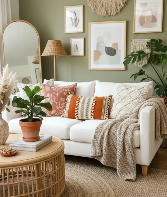 Kiremit Rengi Üçlü Kahve Dantelli Kırlent 2 Adet Kırlent Kılıfı