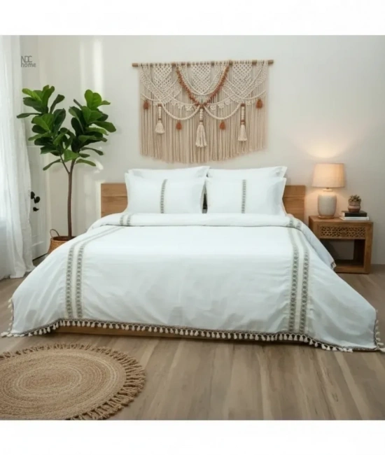 Ham Kahve Dantelli Otantik Çift Kişilik Nevresim Takımı