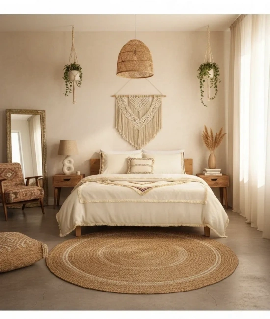 Beyaz Pamuk Keten Renkli Püsküllü Tek Kişilik Nevresim Takımı