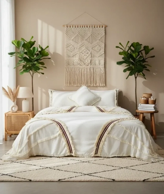 Günışığı Otantik Püsküllü Çift Kişilik Nevresim Takımı