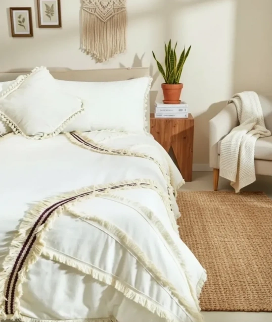 Günışığı Otantik Püsküllü Çift Kişilik Nevresim Takımı