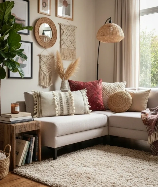 Özel Tasarım Kahverengi Dantelli Krem Kırlent 2 Adet Kırlent Kılıfı [35x55]