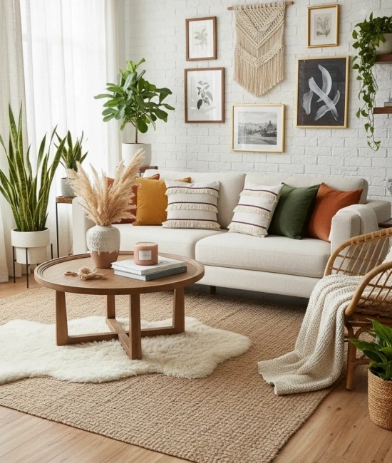 Üç Püsküllü Keten Krem Kırlent 2 Adet Kırlent Kılıfı (35 x 55)