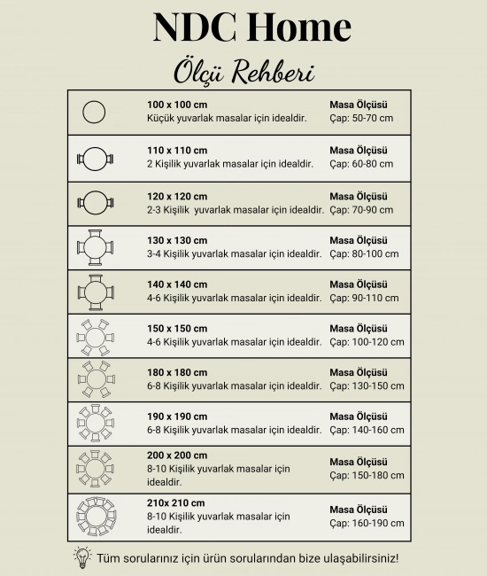 Beyaz Pamuk Keten Yuvarlak Ham Ponponlu Masa Örtüsü