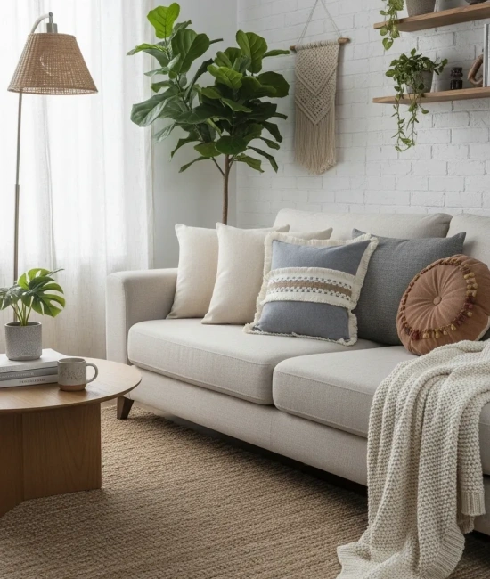 Gri Antrasit Kalın Dantel Kırlent 2 Adet Kırlent Kılıfı (43 x 43)