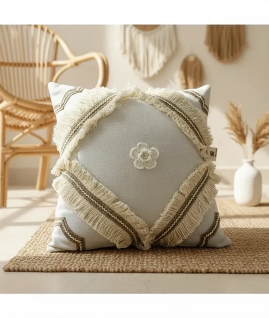 Özel Tasarım Keten Krem Kırlent 2 Adet Kırlent Kılıfı (43 x 43)