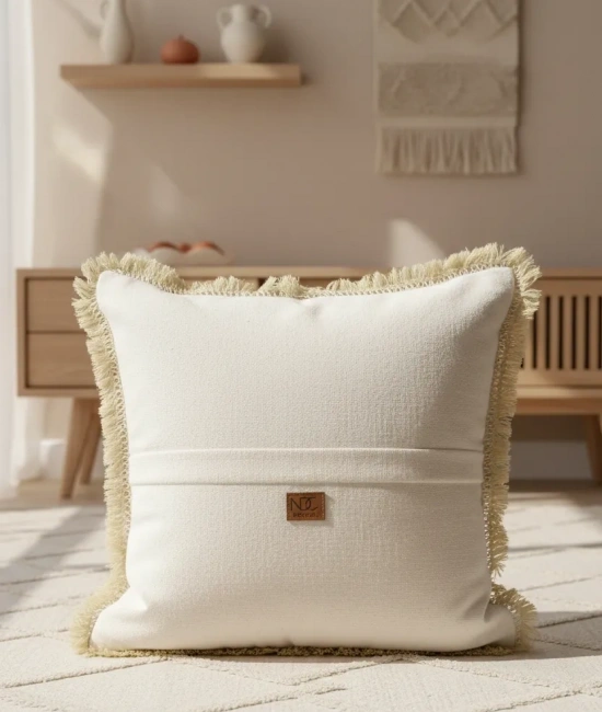 Özel Tasarım Keten Krem Kırlent 2 Adet Kırlent Kılıfı (43 x 43)