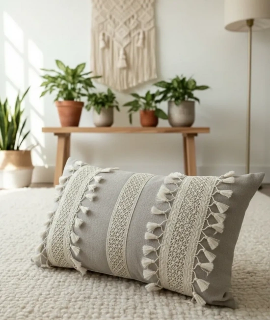 Özel Tasarım Bej Kırlent 2 Adet Kırlent Kılıfı 35x55