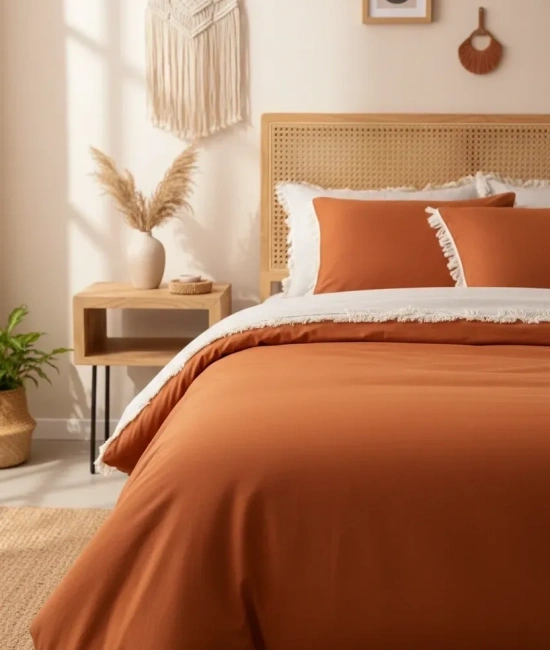 Ham Tarçın Çift Taraflı Çift Kişilik Nevresim Seti