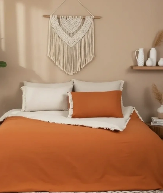 Ham Tarçın Çift Taraflı Çift Kişilik Nevresim Seti