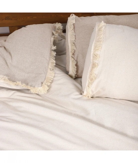 Ham Krem Çift Taraflı Çift Kişilik Nevresim Seti