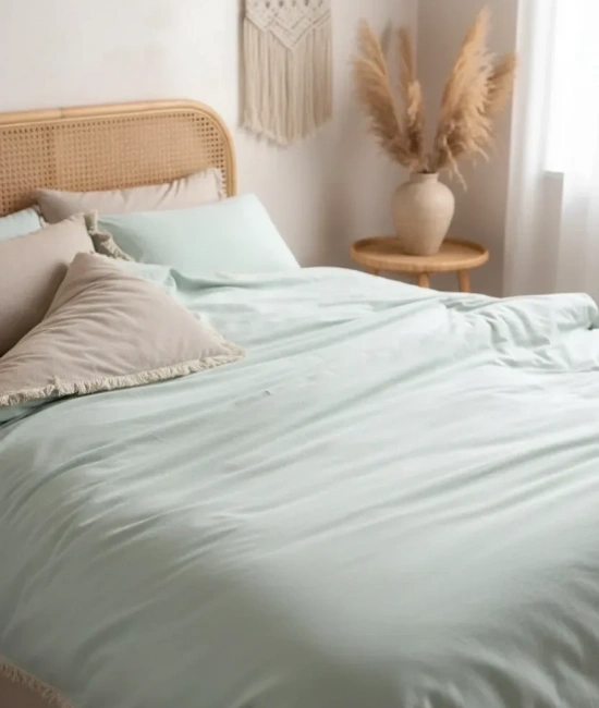 Ham Adaçayı Çift Taraflı Tek Kişilik Nevresim Seti