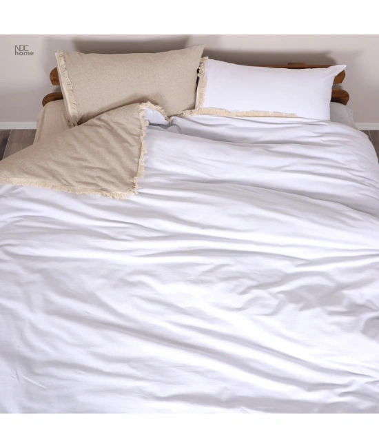 Ham Beyaz Çift Taraflı Tek Kişilik Nevresim Seti