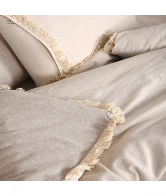 Ham Krem Çift Taraflı Tek Kişilik Nevresim Seti