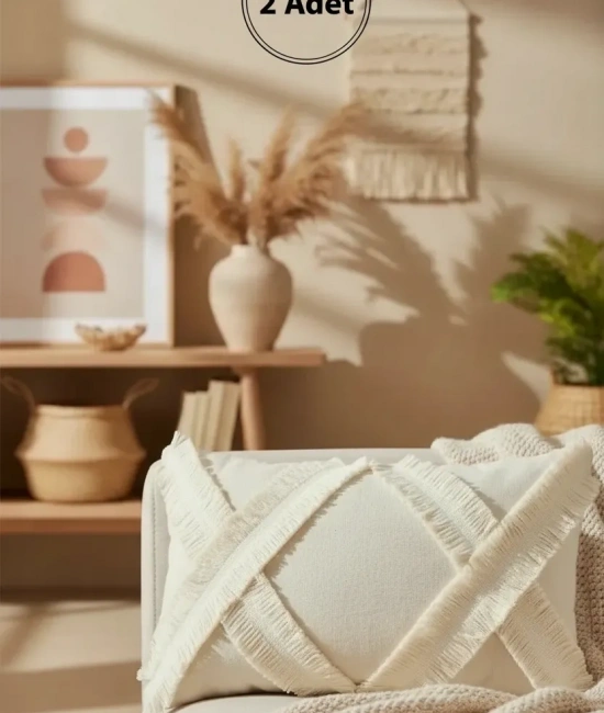 Özel Tasarım Kokoş Keten Kırlent 2 Adet Kırlent Kılıfı ( 35*55)