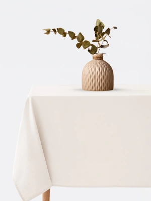 Bej Keten Masa Örtüsü - Doğal & Şık Masa Örtüsü Modeli 140x140 cm
