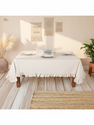 Ham Keten FIRFIRLI Masa Örtüsü