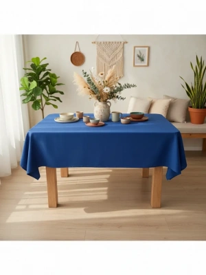 Premium Keten Lacivert (DÜZ) Masa Örtüsü