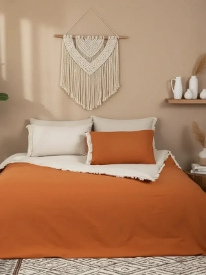 Ham Tarçın Çift Taraflı Çift Kişilik Nevresim Seti