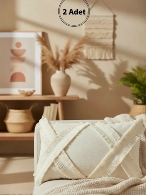 Özel Tasarım Kokoş Keten Kırlent 2 Adet Kırlent Kılıfı ( 35*55)