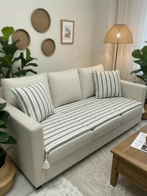 Keten Koltuk Pedi / Koltuk Şiltesi – Evcil Hayvan Dostu, Makinede Yıkanabilir, Ölçü Seçenekli