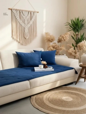 Keten Koltuk Pedi / Koltuk Şiltesi – Evcil Hayvan Dostu, Makinede Yıkanabilir, Ölçü Seçenekli