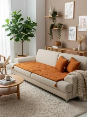 Keten Koltuk Pedi / Koltuk Şiltesi – Evcil Hayvan Dostu, Makinede Yıkanabilir, Ölçü Seçenekli