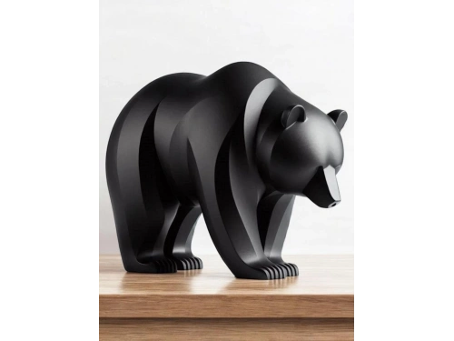 3D Ayı Figür Büst – 10 cm Dekoratif Biblo