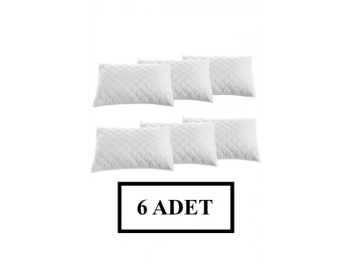 6lı Kapitoneli Fermuarlı Yastık Alezi 50x70 Cm - Yastık Koruyucu Kılıf