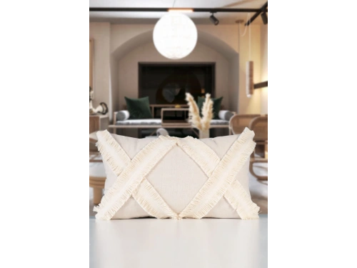 Özel Tasarım Kokoş Tekli Keten Kırlent Kırlent Kılıfı( 35*55)