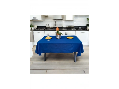 Premium Keten Lacivert (DÜZ) Masa Örtüsü