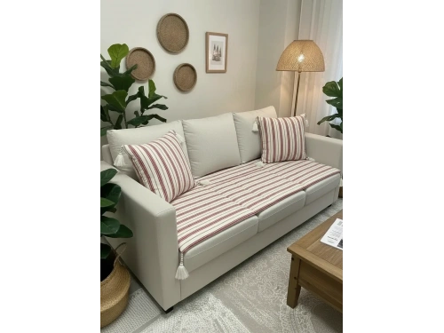 Keten Koltuk Pedi / Koltuk Şiltesi – Evcil Hayvan Dostu, Makinede Yıkanabilir, Ölçü Seçenekli