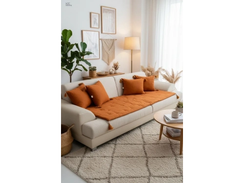 Keten Koltuk Pedi / Koltuk Şiltesi – Evcil Hayvan Dostu, Makinede Yıkanabilir, Ölçü Seçenekli