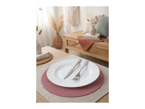 Keten Amerikan Servis ve Supla ve Supla Kılıfı. (6lı Takım)