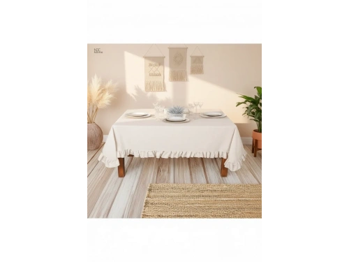 Ham Keten FIRFIRLI Masa Örtüsü