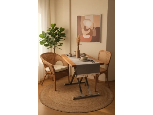 Gri Antrasit HAM Ponponlu Runner Masa Örtüsü (45 x 150)