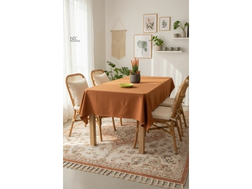 Premium Keten Tarçın (DÜZ) Masa Örtüsü