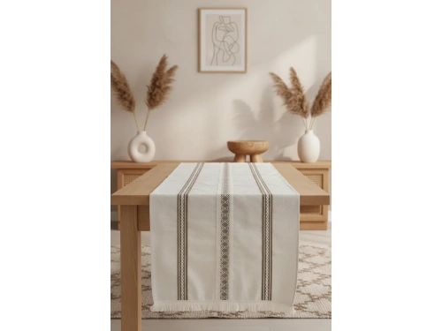 Keten Üstü 3 Dantelli Püsküllü Runner (50 x150)