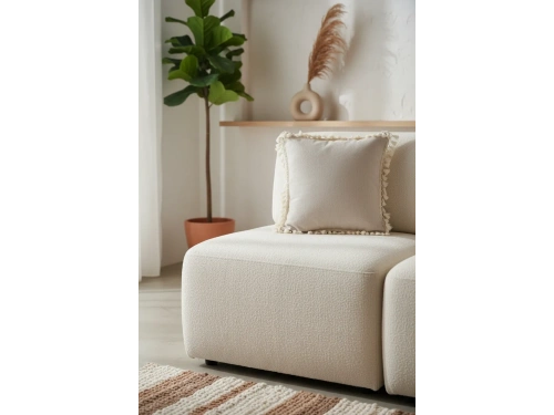 Bej Ponponlu Kırlent Kırlent Kılıfı