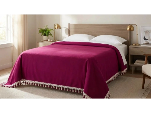 Tek Kişilik Yatak Örtüsü 160 x 230 cm - Bordo