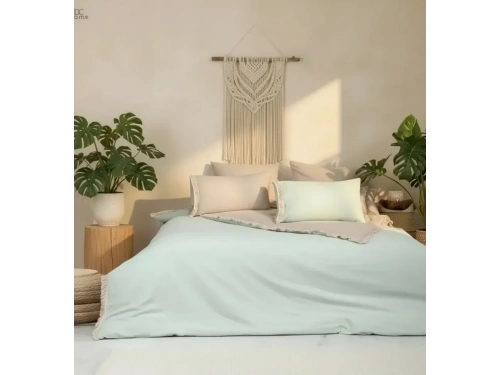 Ham Adaçayı Çift Taraflı Çift Kişilik Nevresim Seti