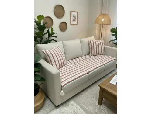 Keten Koltuk Pedi / Koltuk Şiltesi – Evcil Hayvan Dostu, Makinede Yıkanabilir, Ölçü Seçenekli