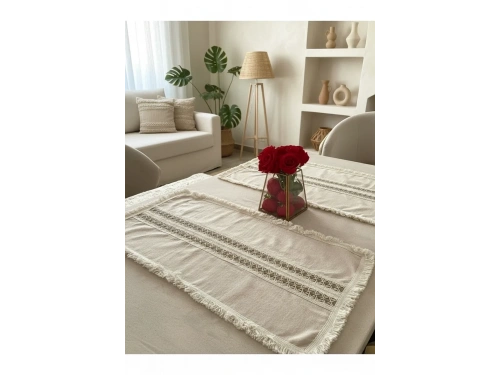 Ham Keten Krem 2li Vintage Runner (40 x 80)