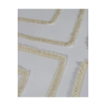 Beyaz Pamuk Keten Çoklu Püsküllü Çift Kişilik Nevresim Takımı (2 Yedek Yastıklı)